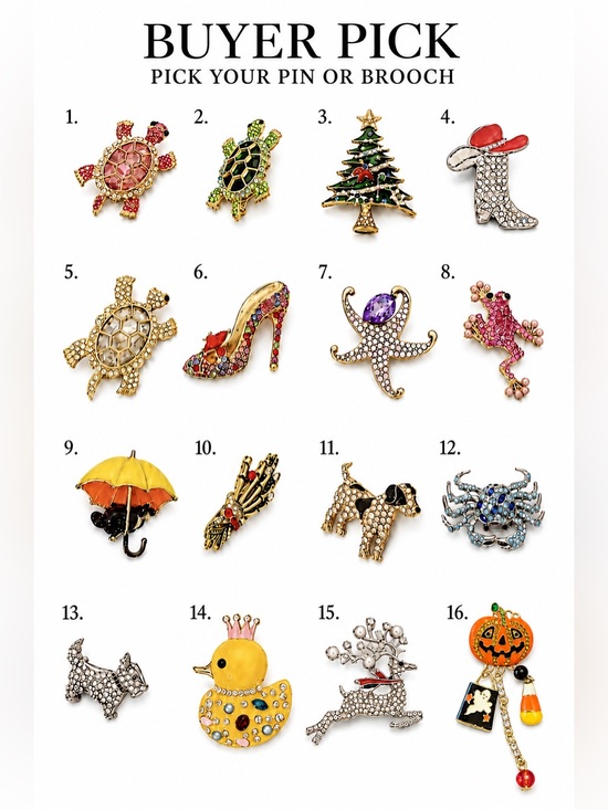 Accessories - BUY NOW: Brooches Collection - Assorted Colorful Animal Brooches